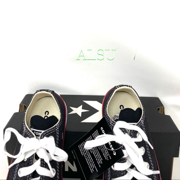 Converse Ctas Low Top Canvas Garnet Black Casual Sneakers Kid’s Size 363705F - Picture 5 of 10